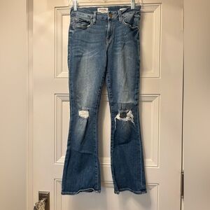 FRAME Denim Cropped Mini Bootcut Jeans | Size: 26